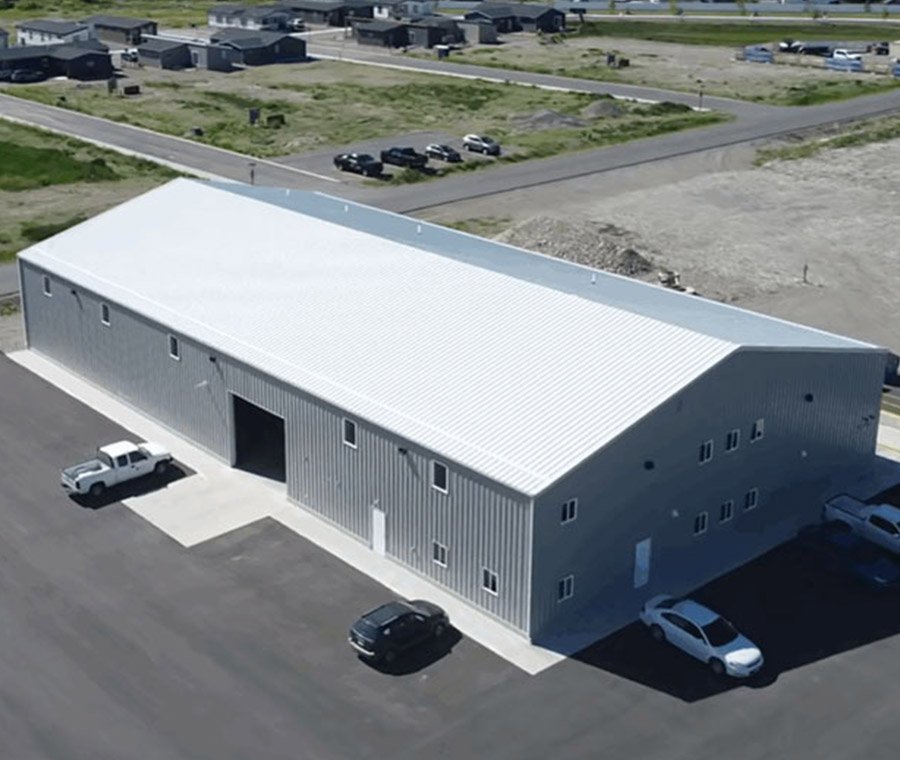 Entrepôt temporaire portable en acier, bâtiment de stockage préfabriqué