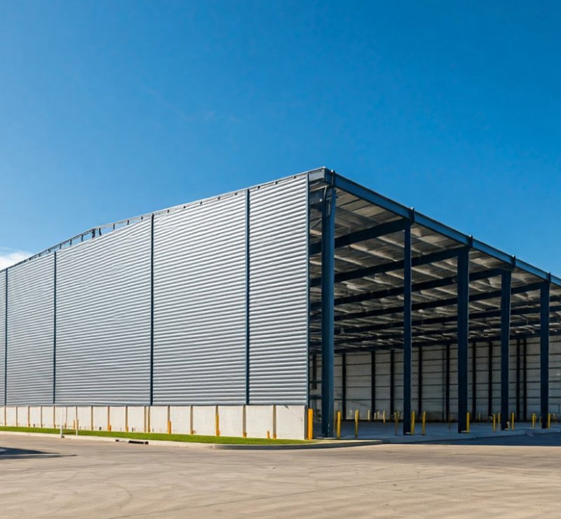 Bâtiment métallique à structure métallique - Consultant en ingénierie des structures métalliques - Atelier de grande portée