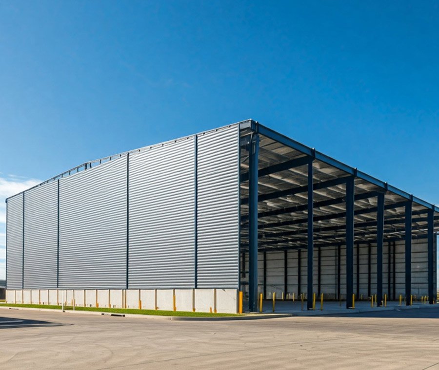 Bâtiment métallique à structure métallique - Consultant en ingénierie des structures métalliques - Atelier de grande portée