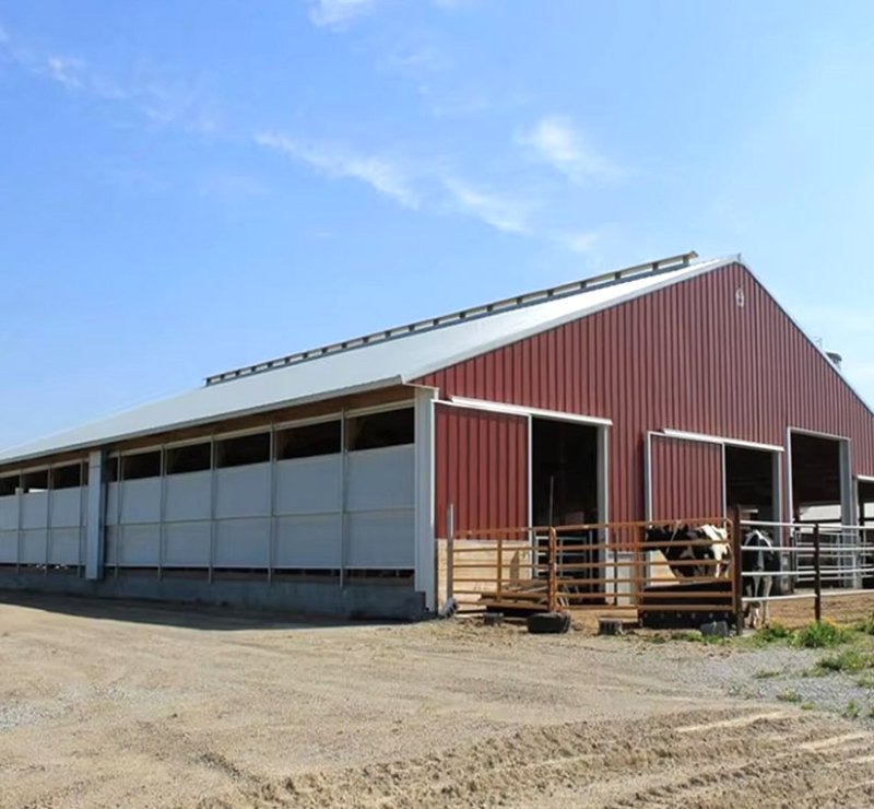 Bâtiment agricole préfabriqué, hangar agricole, construction d'étable, bâtiment pour vaches, bâtiments agricoles, élevage de bétail