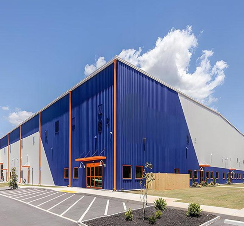 Bâtiment d'entrepôt industriel durable à grande portée en structure d'acier