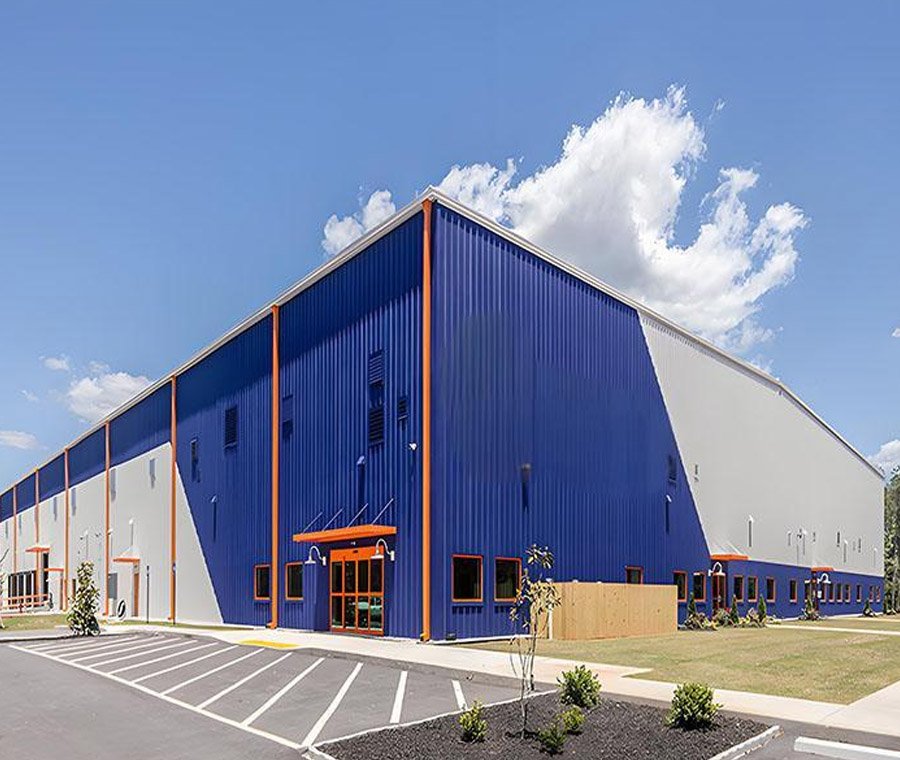 Bâtiment d'entrepôt industriel durable à grande portée en structure d'acier