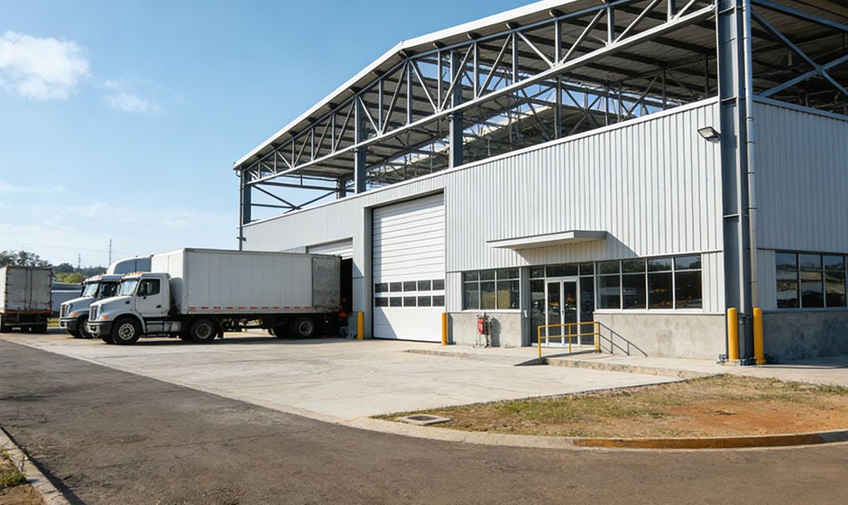La structure principale de la grande usine de charpentes métalliques de la zone industrielle du sud du Pérou est achevée.