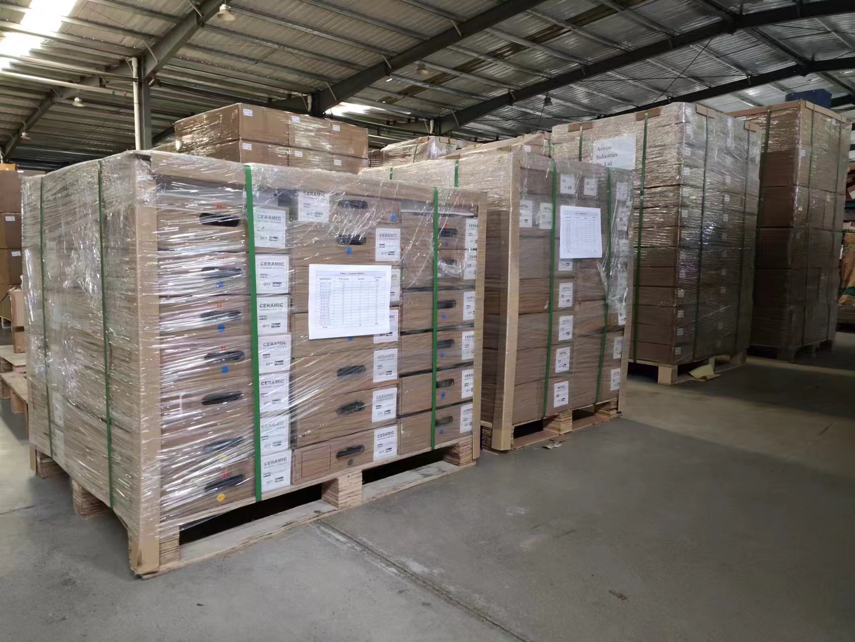 packed with pallets
