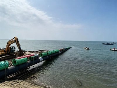 خط أنابيب الغاز الطبيعي تحت سطح البحر في خليج تشينغداو جياوتشو