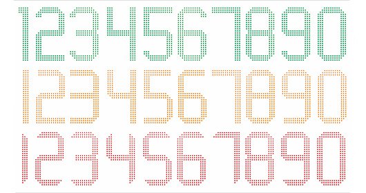 Multi-segment Code Font
