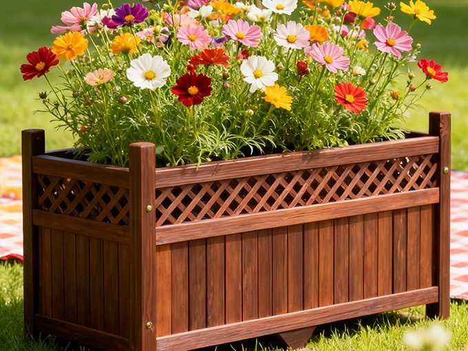  Wooden Chinese Style Flower Planter