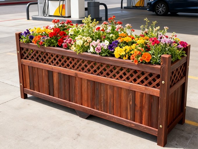  Wooden Chinese Style Flower Planter