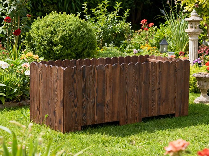 Wooden Roundhead Flower Planter
