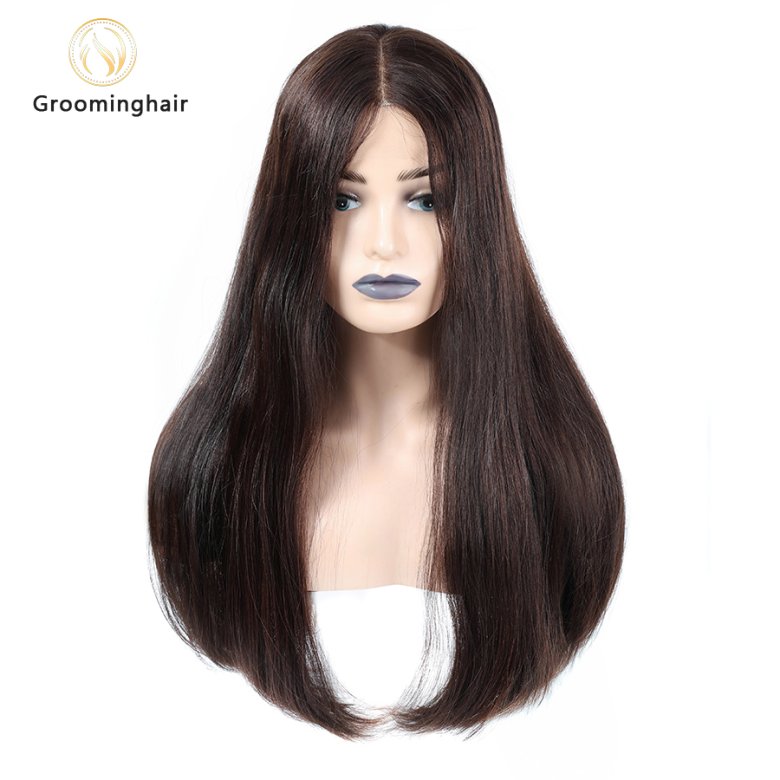 Swiss Lace Wig_with Machine Weft Back