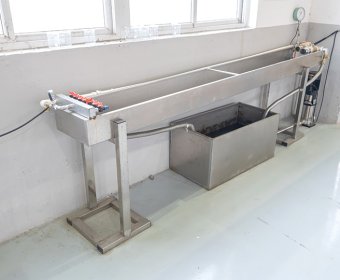 Drip-line water flow testing unit