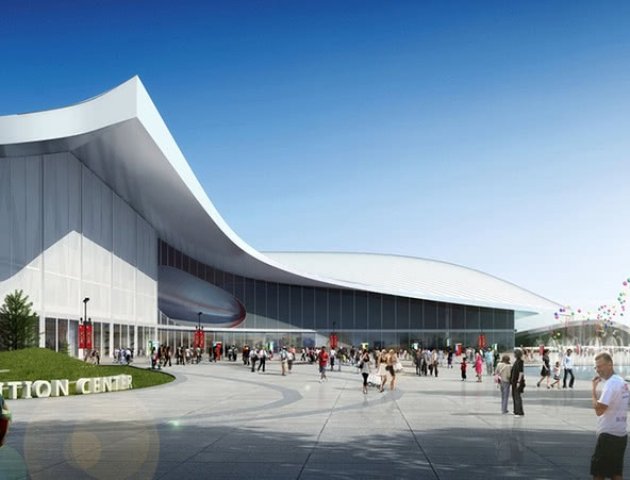 现代都市地标建筑——蓝天会展中心设计案例