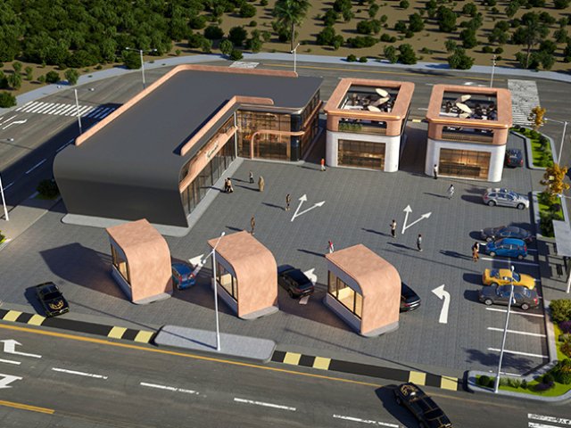 Office building industrial park