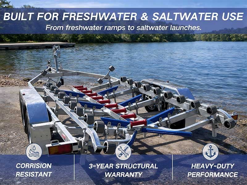 Hot-dip galvanized boat trailer ELW5.8-13TB-2.0