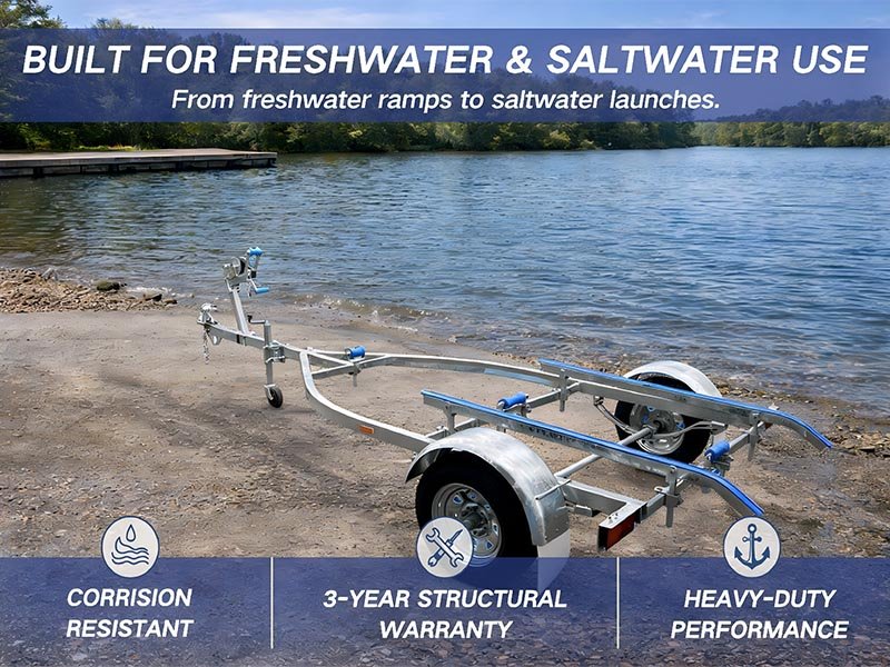 Hot-dip galvanized boat trailer TSL3.7-13LS