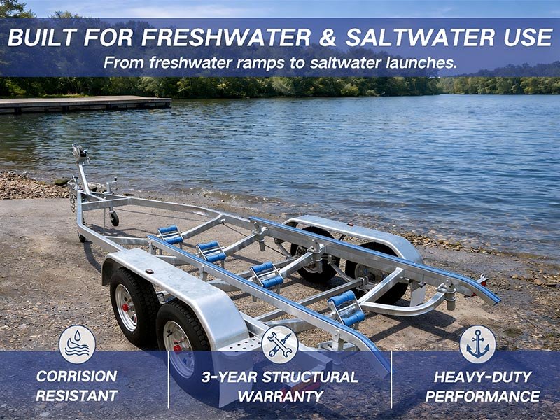 Hot-dip galvanized boat trailer GSH6.4-13TB-2.0