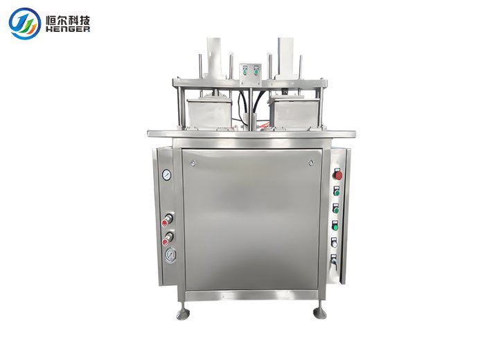 Prensa hidráulica para carne de doble molde y doble estación, 10 MPa, acero inoxidable SUS304 HE-MP002, Henger Global