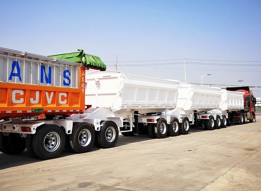 80 ton side dump semi trailer
