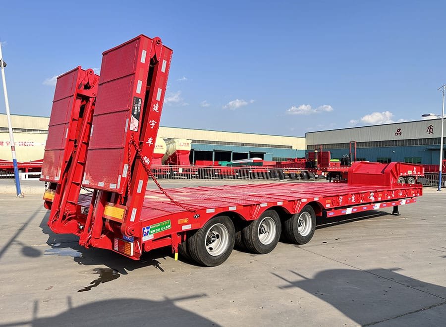 3 axle lowboy semi trailer