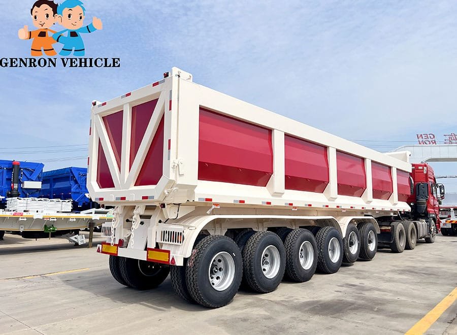 multi axle dump trailer mining use