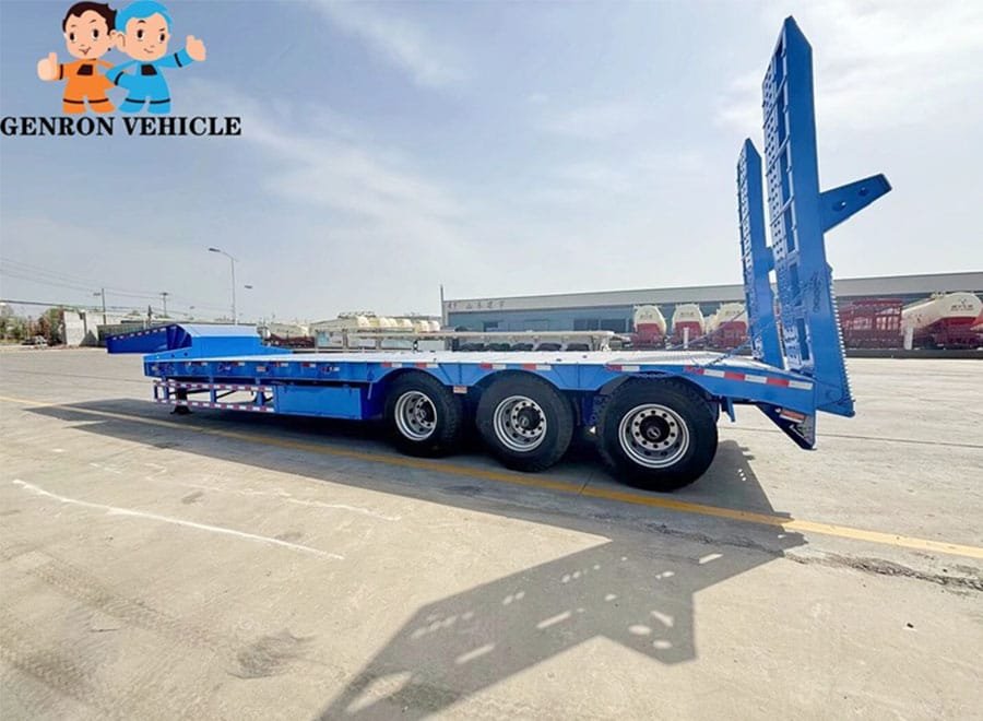 Reinforced machinery transport trailer