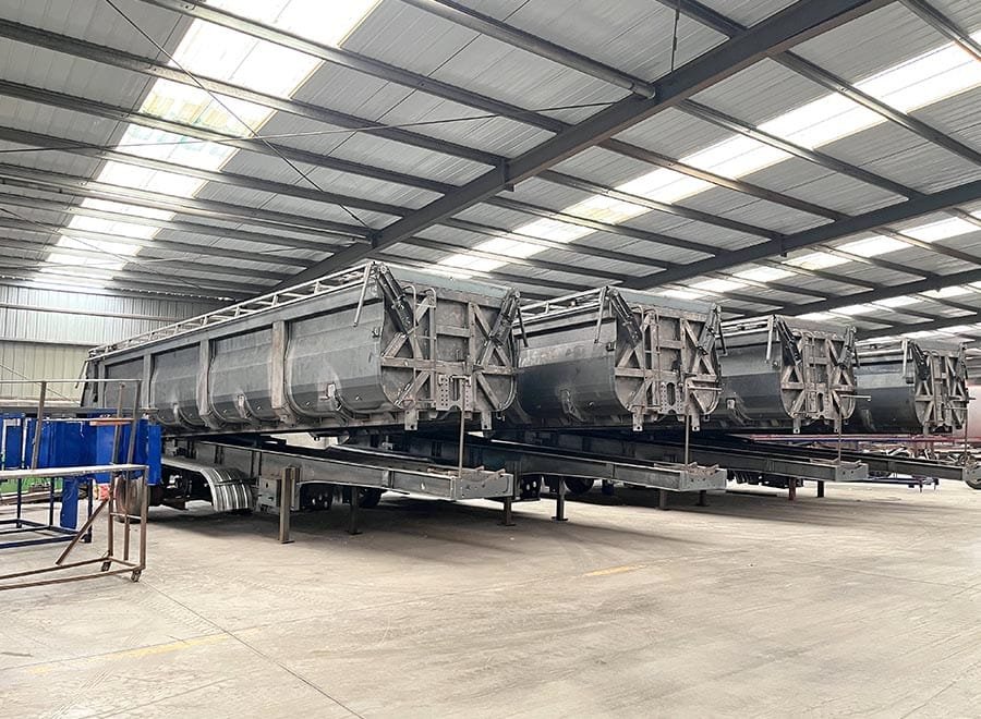 4 axles dump trailer electric cover