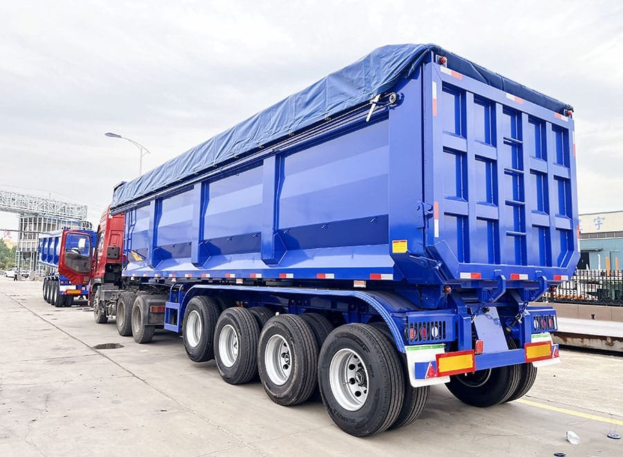 Heavy duty dump trailer 4 axle