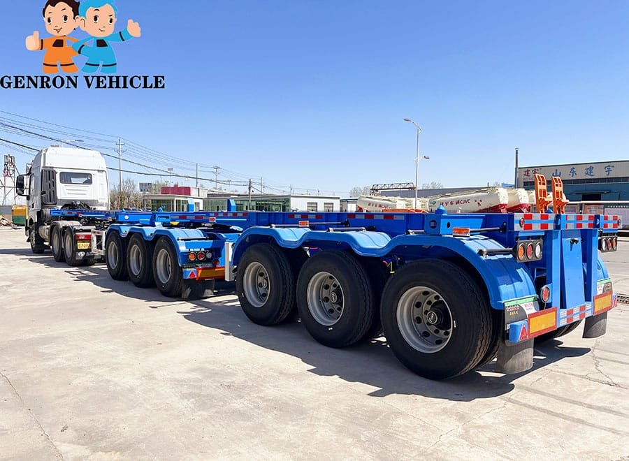 3+3 axle B-Double skeleton trailer