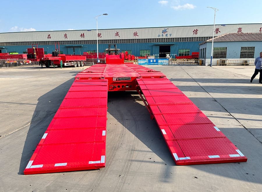 13.5m low bed semi trailer