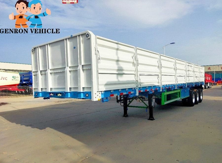 Reinforced side wall dropside trailer