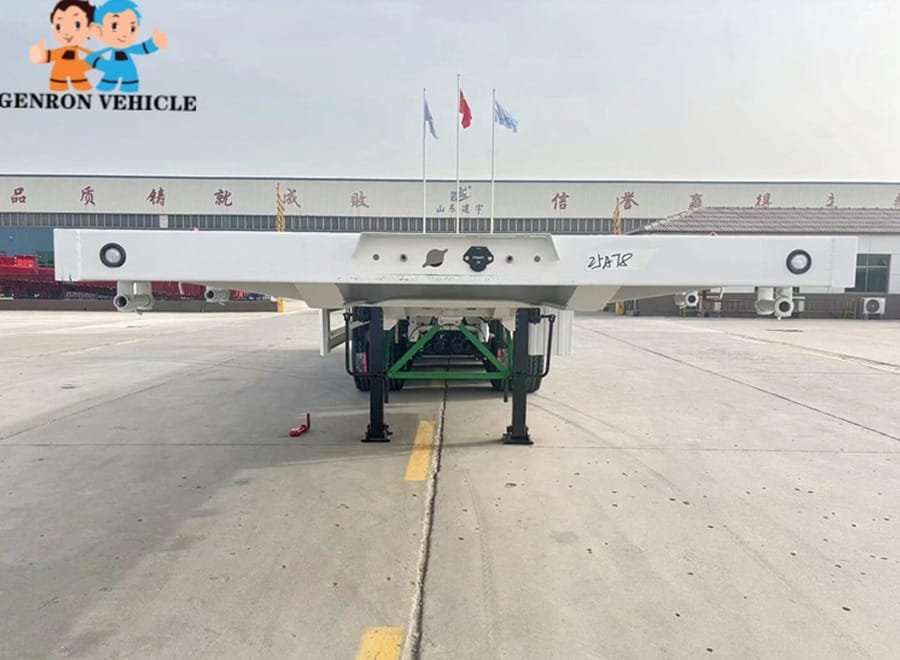 80 ton heavy duty flatbed semi trailer
