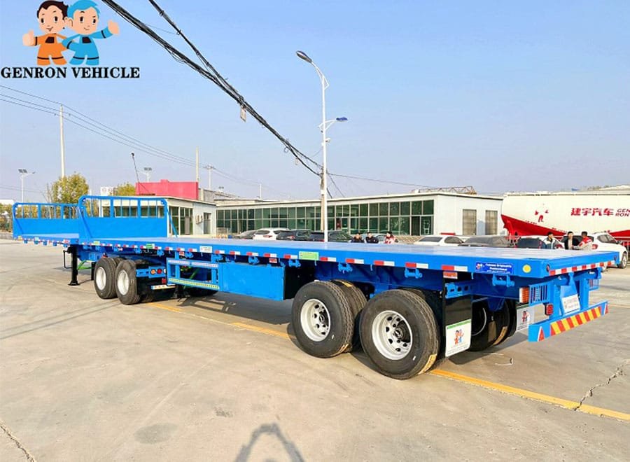 Heavy duty linked flatbed trailer system
