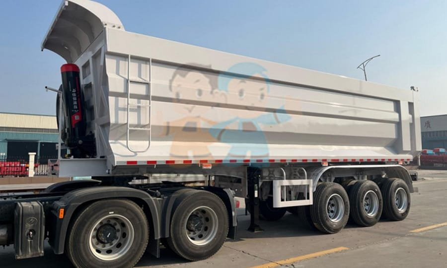 El remolque basculante trasero hidráulico de 60 toneladas será transportado a Armenia.