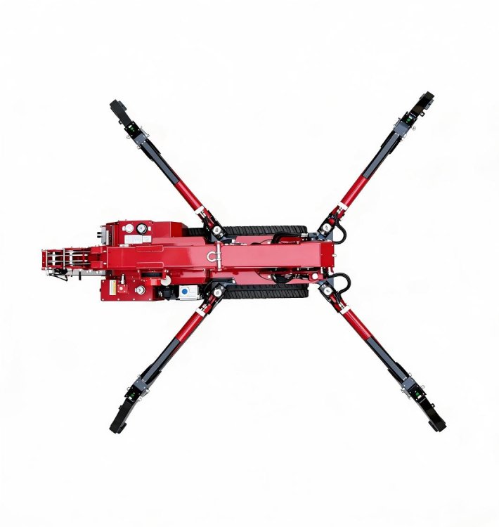 LIFTSGLT GSC30G Compact Tracked Crane Top View Outrigger Footprint Layout