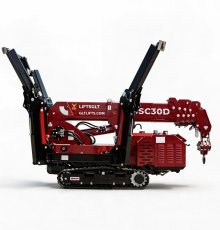 LIFTSGLT GSC30D Mini Crawler Crane Outrigger System Half Deployed View
