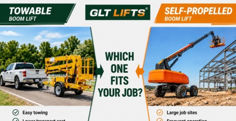 Towable Boom Lift vs. Self-Propelled Boom Lift: Which Aerial Work Platform Fits Your Business?