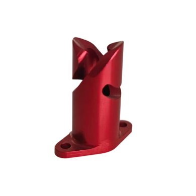 Custom 6061 Aluminum Mounting Bracket (Sandblasted Red Anodized, Multi-Directional Mount)