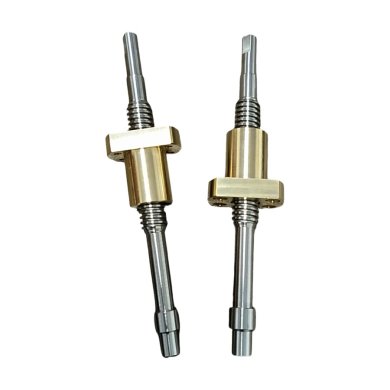 Custom SUS304 Stainless Steel Trapezoidal Lead Screw with Aluminum Bronze Nut (Left/Right Hand, Natural Finish)