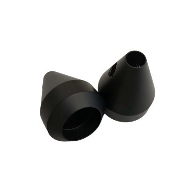 Custom 6061 Aluminum Conical Guide/Protective Part (Sandblasted Black Anodized)