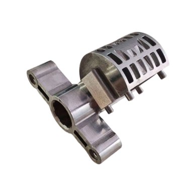 Custom 6061 Aluminum 5-Axis Machined Hollow Heat Dissipation Housing (Natural Raw Aluminum Finish, For UAV Gimbal & Robot Joint)