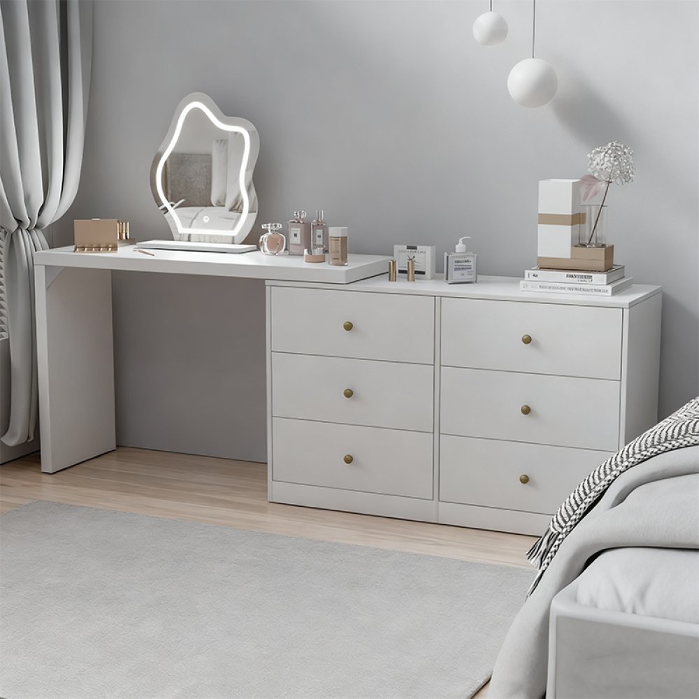 Elegantly Designed Wooden Dressing Table For Girl's Bedroom