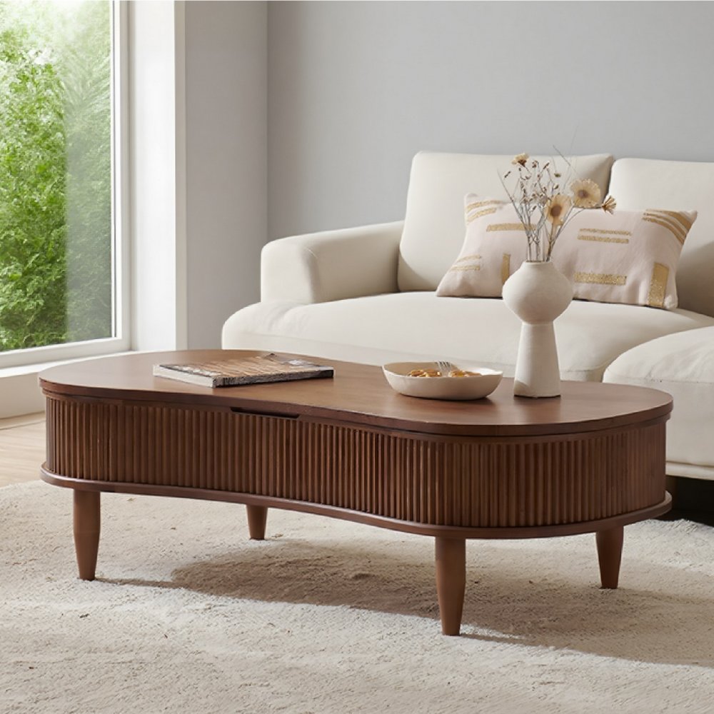Nordic Luxury Furniture Living Room Oval Lift-Top Coffee Table