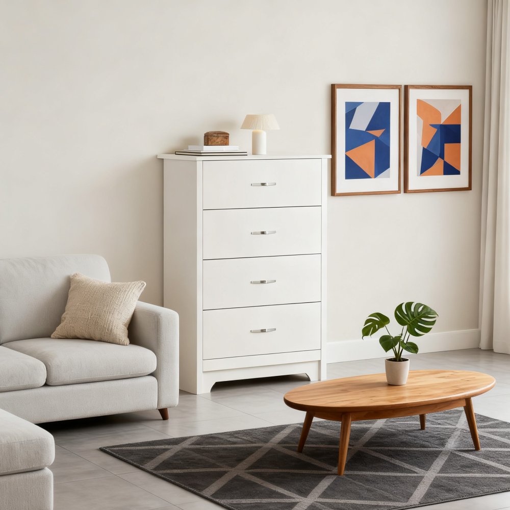 Modern Rectangular Large Capacity Bedroom Wooden Storage Cabinet