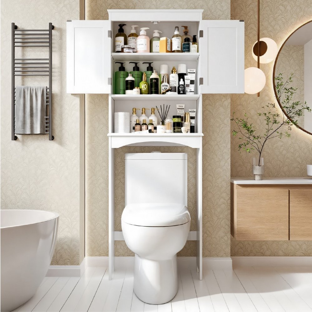 Double-layer Storage Bathroom Furniture Bathroom Shelf Over Toilt