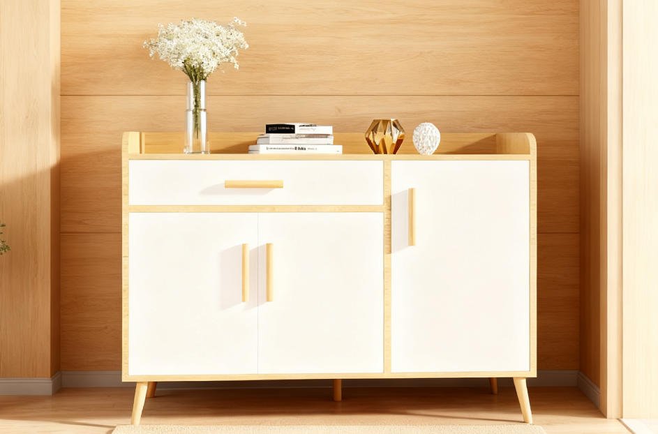 Fenzo Furniture Entryway Shoe Cabinet Locker With Door Drawer Wooden Legs Dustproof Shelf