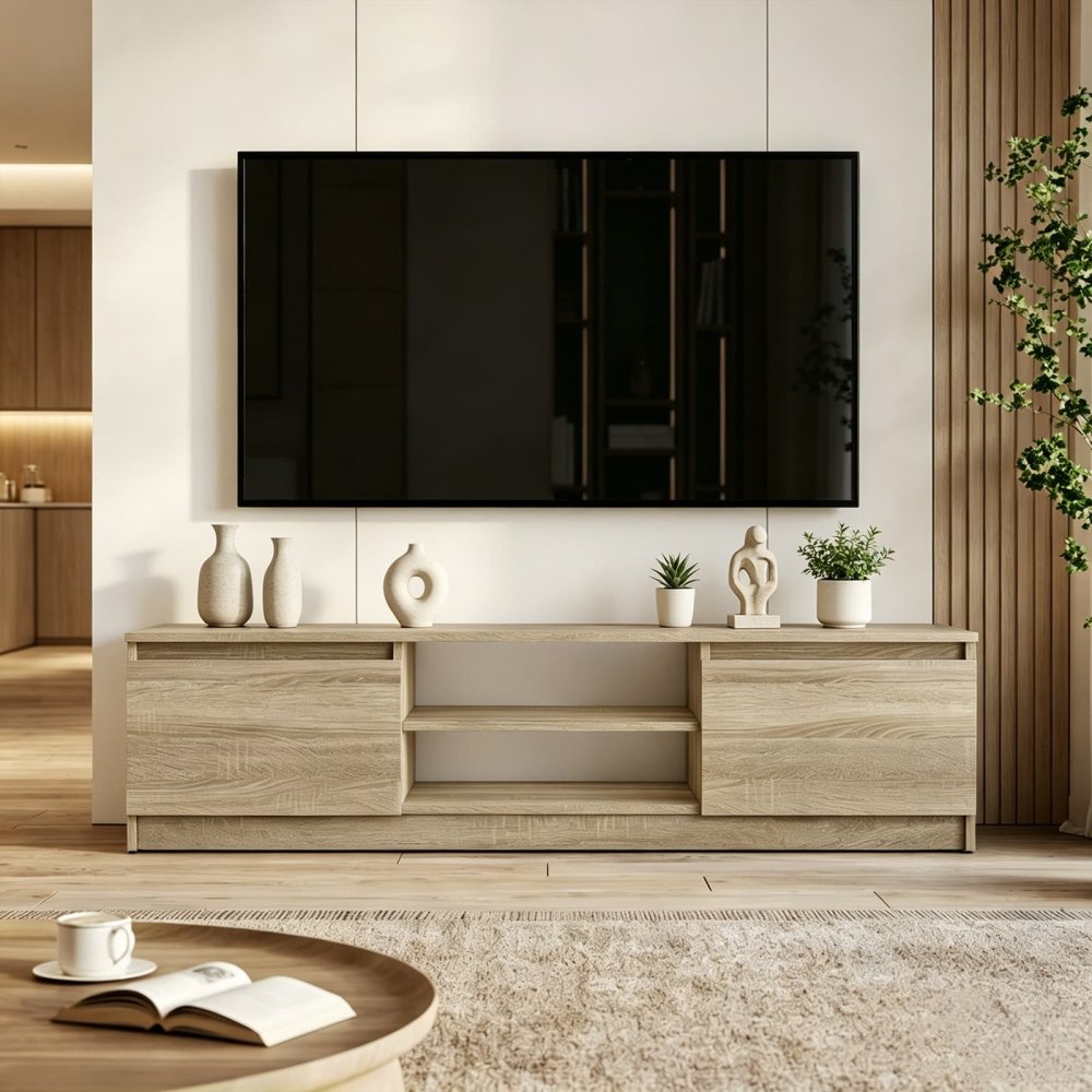 Universal 55 Inch TV Stand Low Floor Unit 