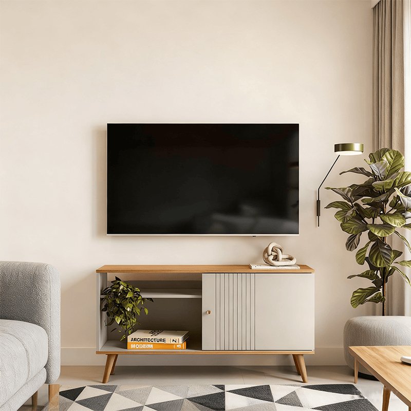 Minimalist Design Wooden Short TV Cabinet For Living Room
