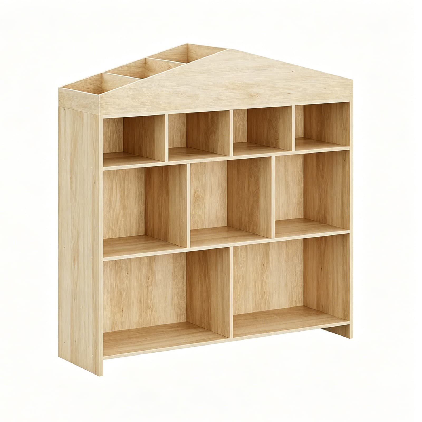 Toy Storage Organizer Kids Bookshelf with 9-Cubby - detail