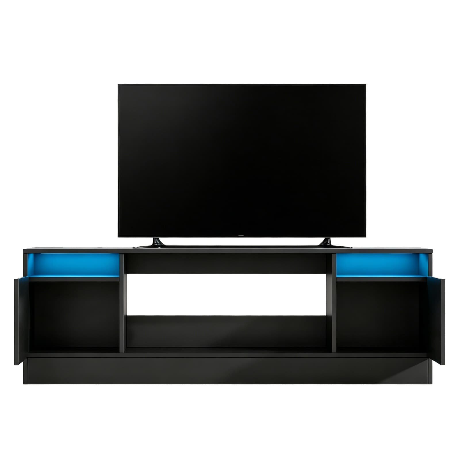 Black TV Console Entertainment Center for 75 inch TV - detail