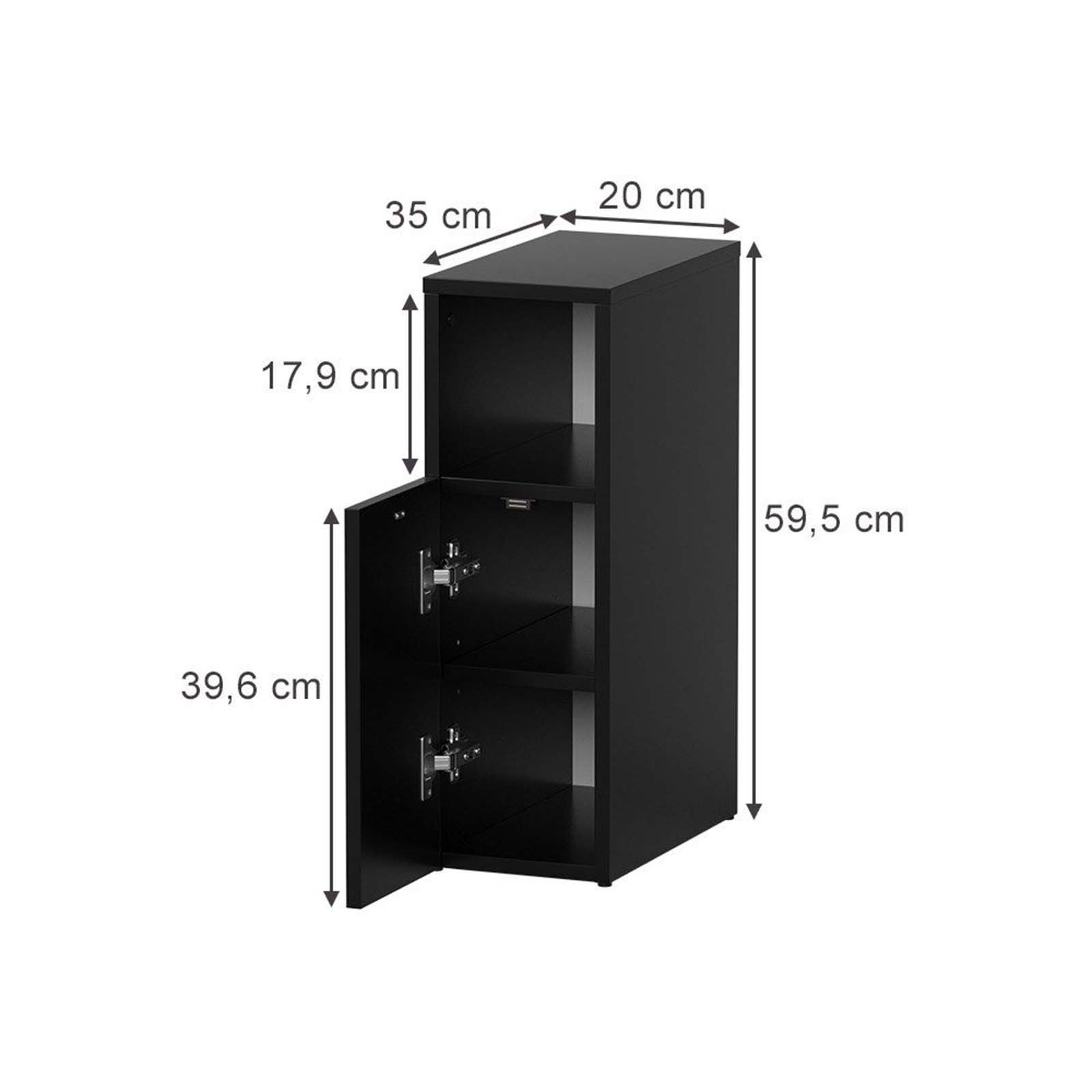 Small-Space Bedroom Slim Bedside Table Set of 2 for Rental Properties - dimensions